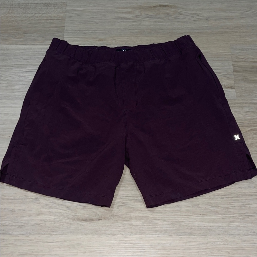 Hurley Men's Burgundy Athletic Shorts